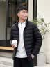 鸭鸭（YAYA）鹅绒轻薄排骨羽绒服男2026冬季新款休闲保暖立领百搭时尚外套男 黑色 【三星安心鹅绒】 XL (180) 【建议135-155斤】 实拍图