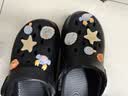 名创优品（MINISO）洞洞鞋男女款EVA夏外穿沙滩凉鞋防滑踩屎感包头情侣 黑色+海星 实拍图