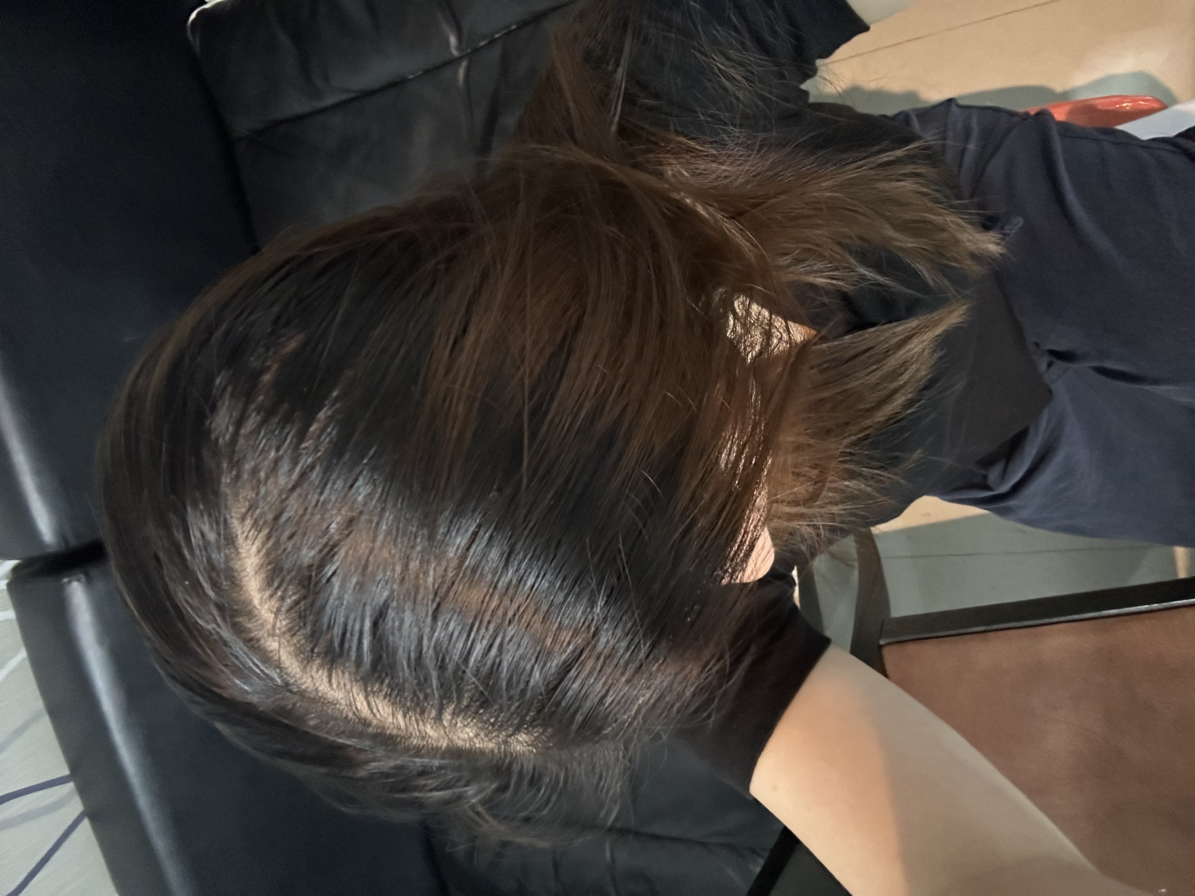 OKCS染发膏 黑茶色染发剂 植物纯盖白头发自己在家染发哥特冷黑长发装 实拍图