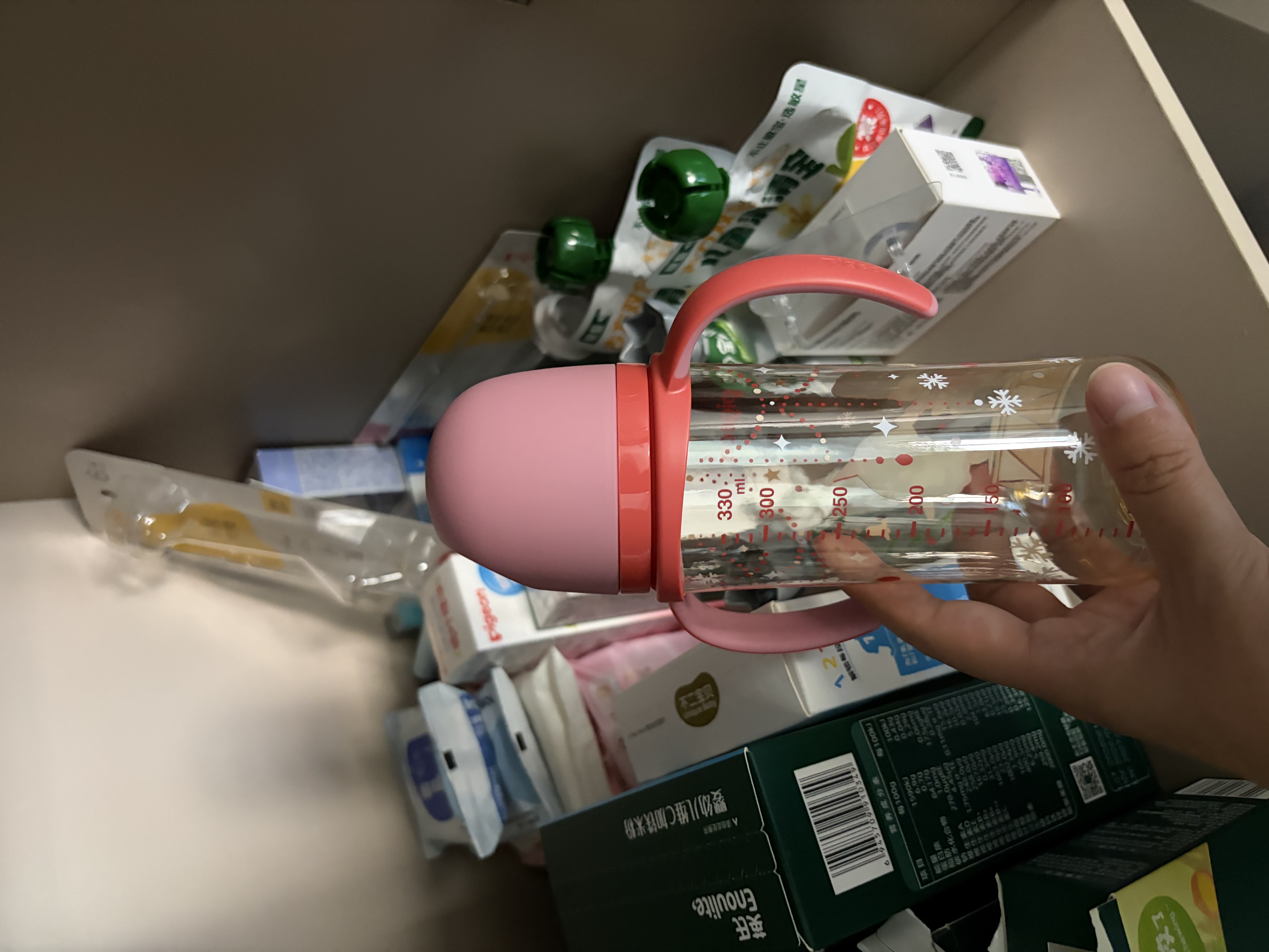 贝亲（Pigeon）PPSU双把手防胀气奶瓶330ml 胡桃夹子 LL号奶嘴 9月+ AA224 实拍图