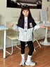 G.duck小黄鸭童装女童外套春秋新款洋气儿童衣服女孩休闲上衣中大童风衣 灰蓝兔子 130 建议7~8岁【120-130】cm 实拍图