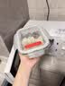 乐扣乐扣 耐热玻璃保鲜盒微波炉饭盒密封便当盒餐盒冰箱收纳盒600ml二分隔 实拍图