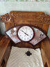 Caravel扇形中式石英钟表挂墙实木装饰挂表钟饰电波时钟客厅装饰画挂钟 9109大号金属盘 实拍图