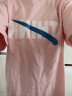 索宾驰（SUOBINCHI）短袖t恤女夏季宽松潮牌印花短袖t恤 粉色 M 实拍图
