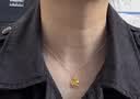 中国黄金玫瑰黄金项链女2026新款吊坠七夕送女朋友礼物老婆妈妈生日 足金玫瑰花吊坠+足金链+证书礼盒 实拍图