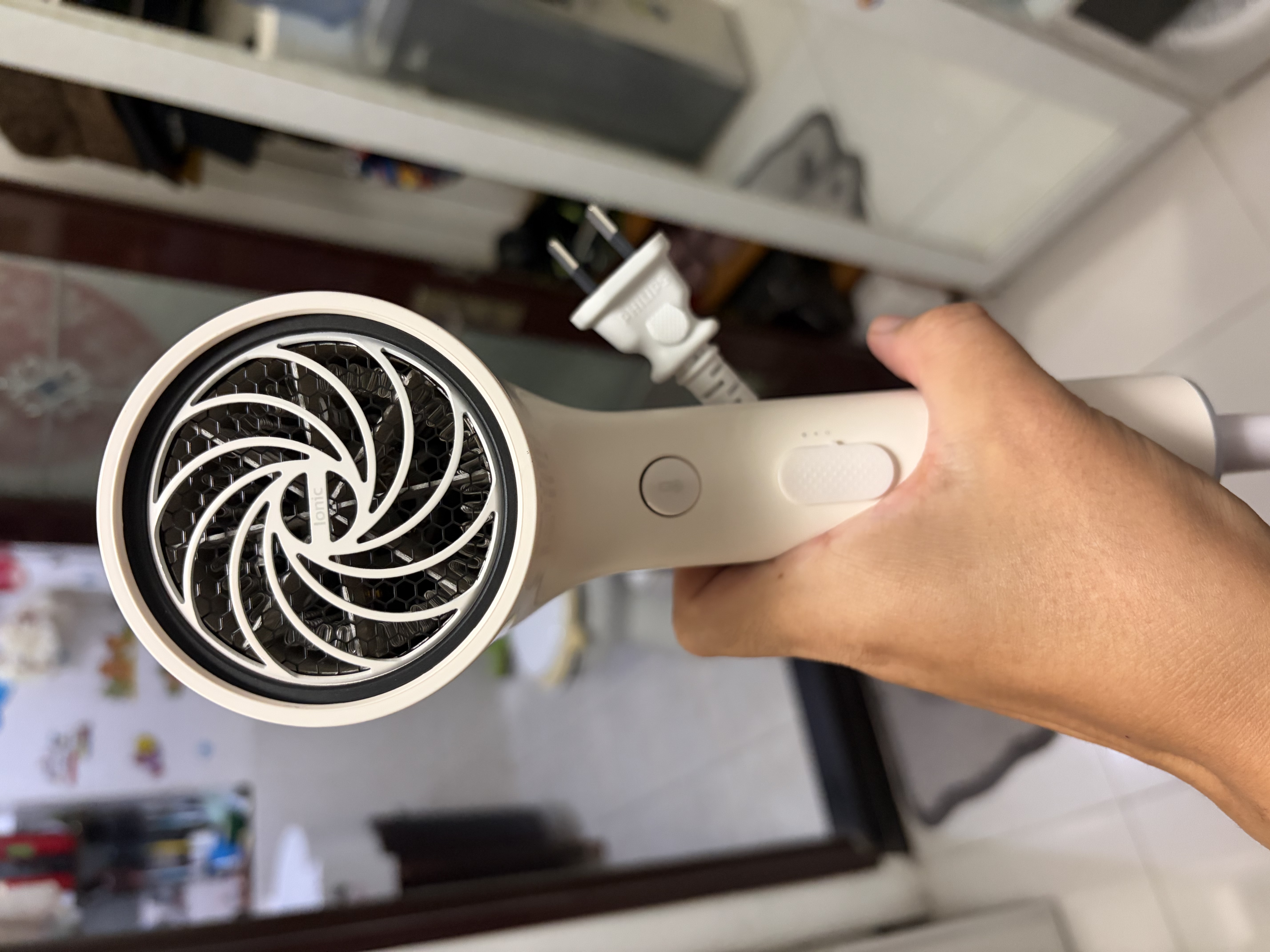 飞利浦（PHILIPS）电吹风机3系PRO荧光筒粉色家用负离子护发大功率快速干发便携学生宿舍生日中秋节礼物送女友 实拍图