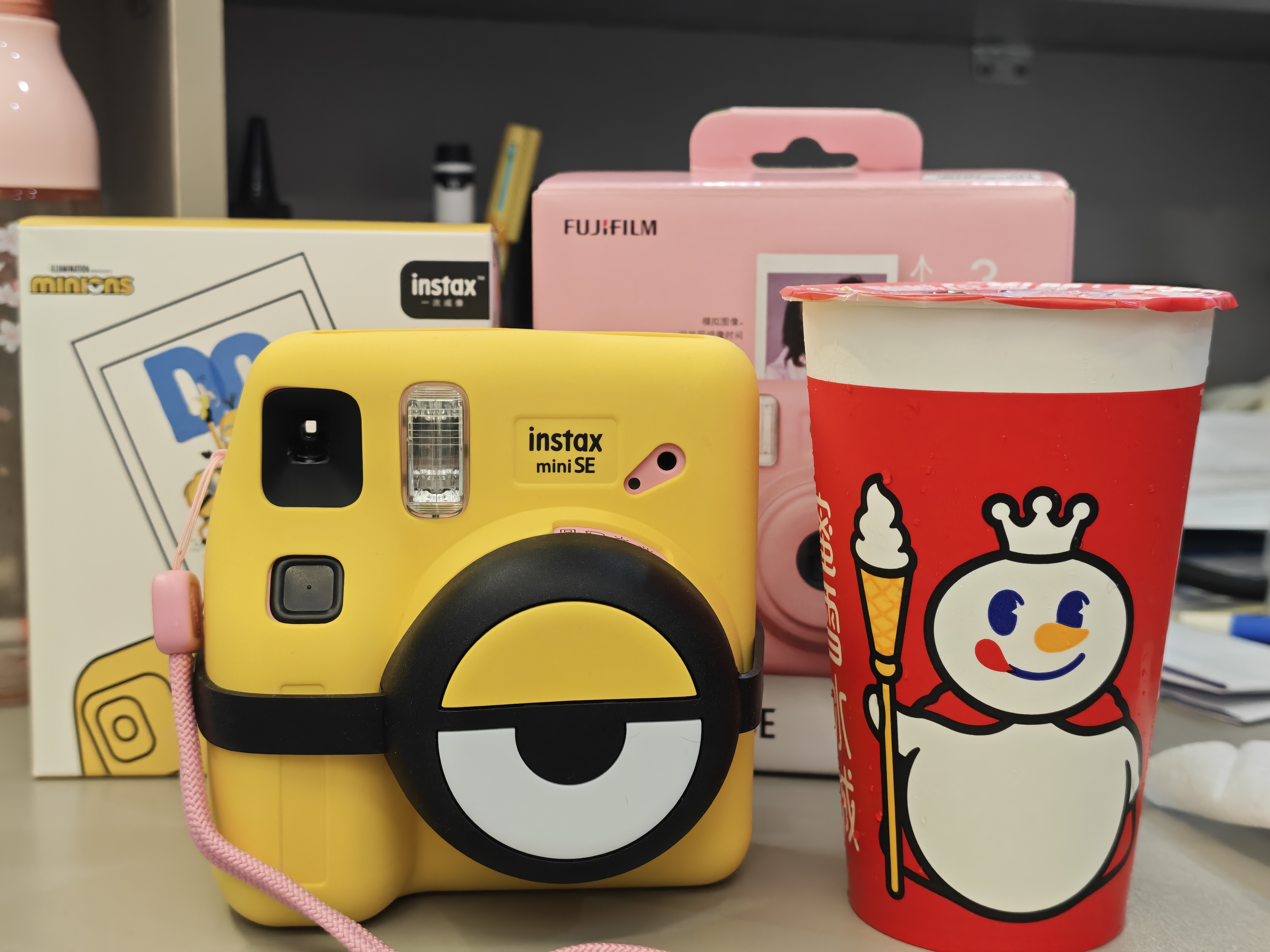 INSTAX富士instax立拍立得 一次成像相机 miniSE（mini7+升级款）粉色+20张白边 实拍图