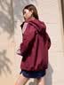 adidas经典通勤百搭休闲运动连帽夹克早秋外套男女阿迪达斯三叶草   暗红   2XL 实拍图