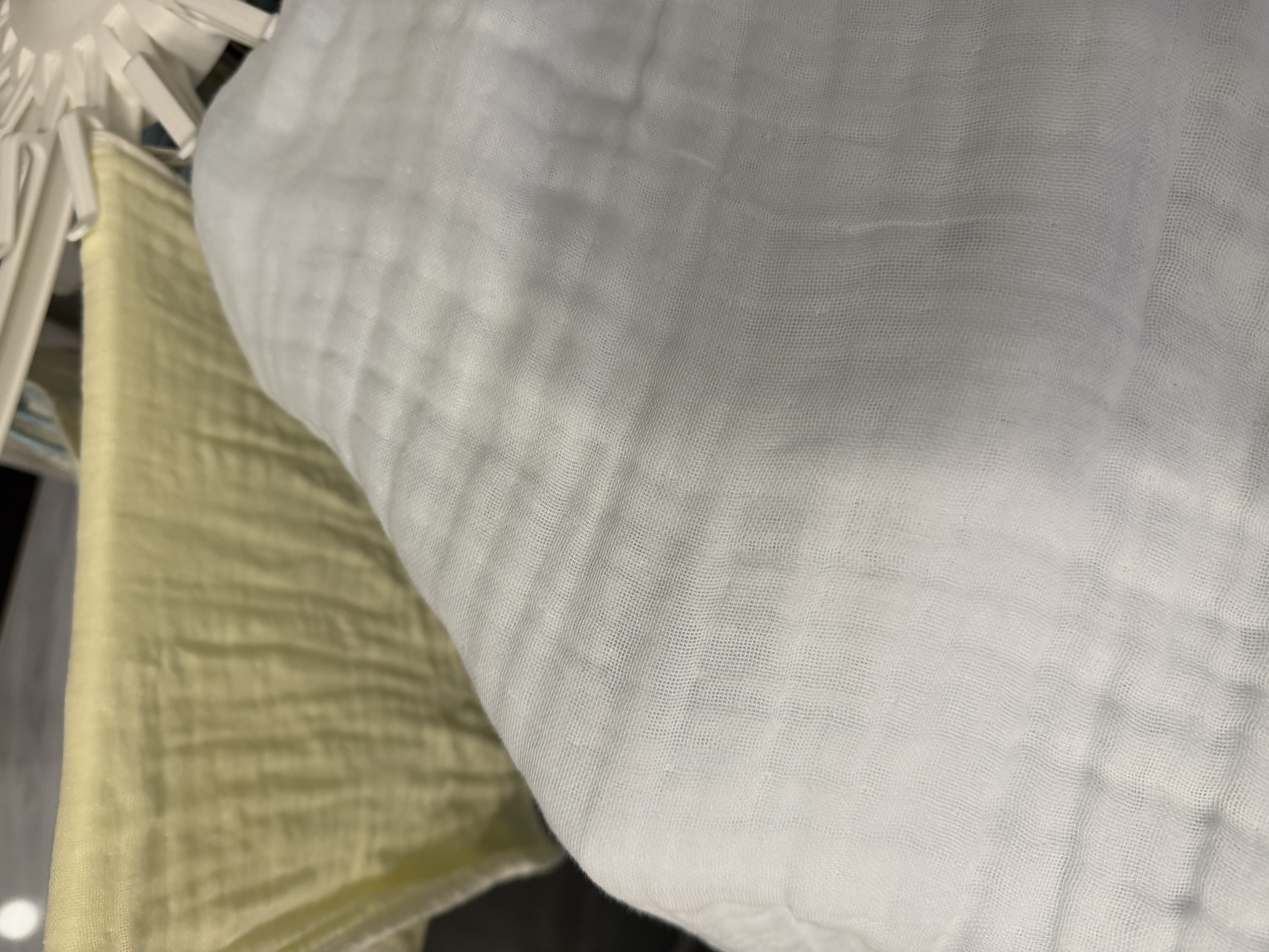 全棉时代婴儿浴巾6层水洗纱布浴巾宝宝纯棉毛巾新生儿礼盒蓝色95*95cm 实拍图