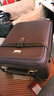 珉璐保罗（MINLUBAOLUO）商务拉杆箱行李箱男士飞机万向轮旅行箱20英寸登机箱皮箱子 咖啡色 20英寸竖款【可登机】 实拍图