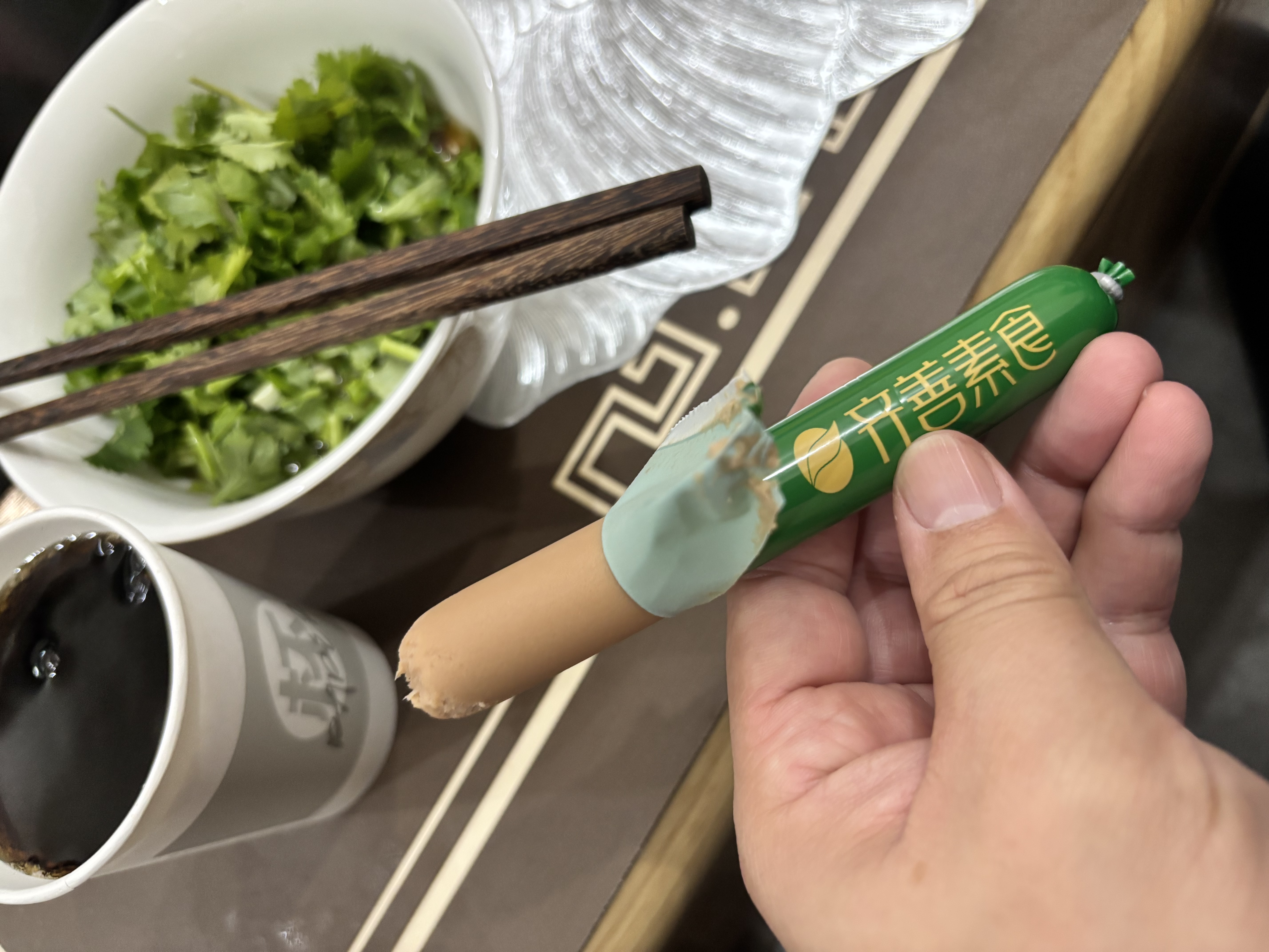 齐善食品火腿肠 素肉素食主义 素肠即食 豆制品 佛家寺院食品净素纯素斋菜 【京东仓87%订单2天送达】素火腿肠150g*5袋 实拍图