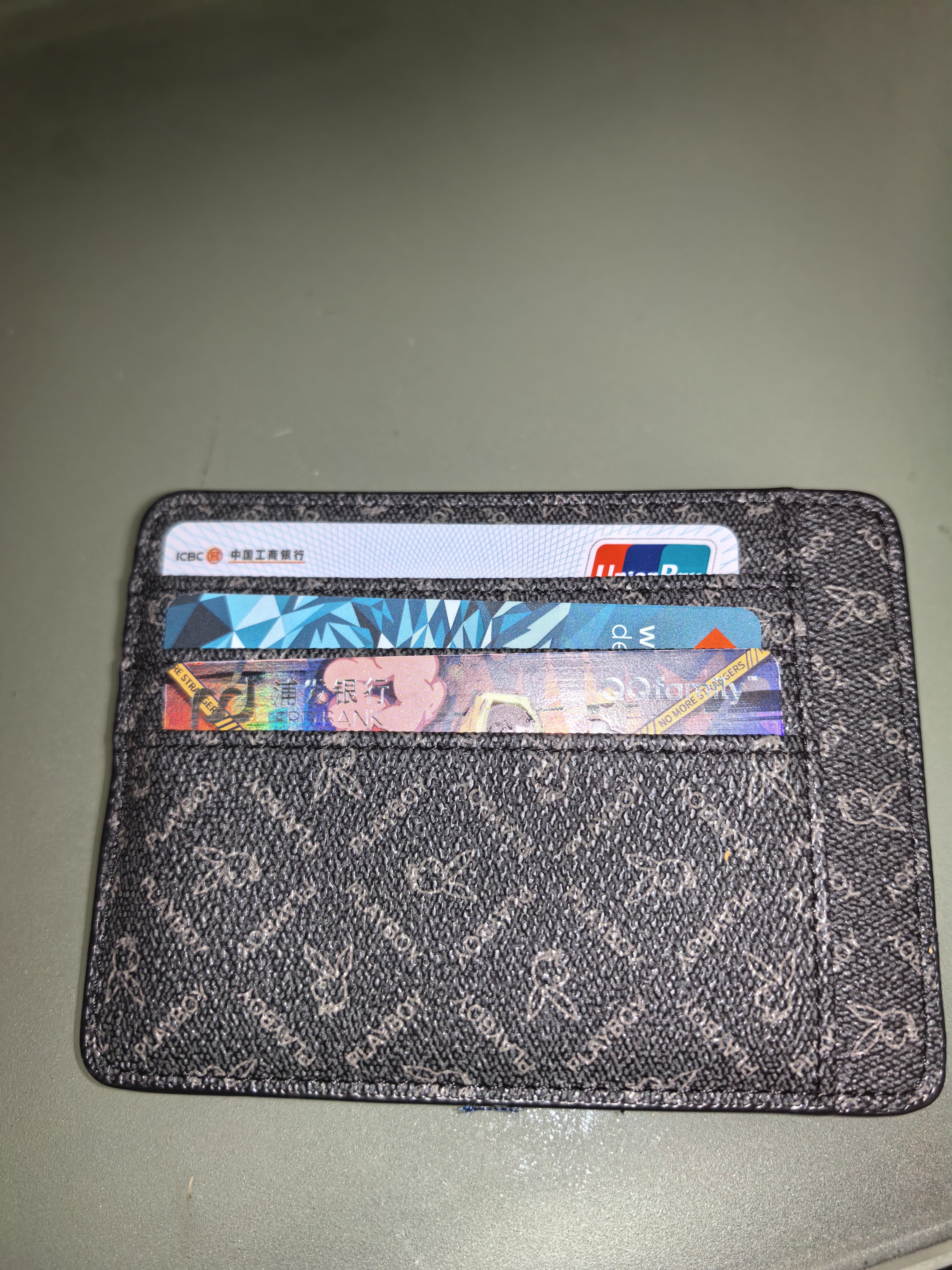 花花公子（PLAYBOY）卡包便携式男士卡套零钱包女薄名片证件卡夹多卡位银行卡套 实拍图