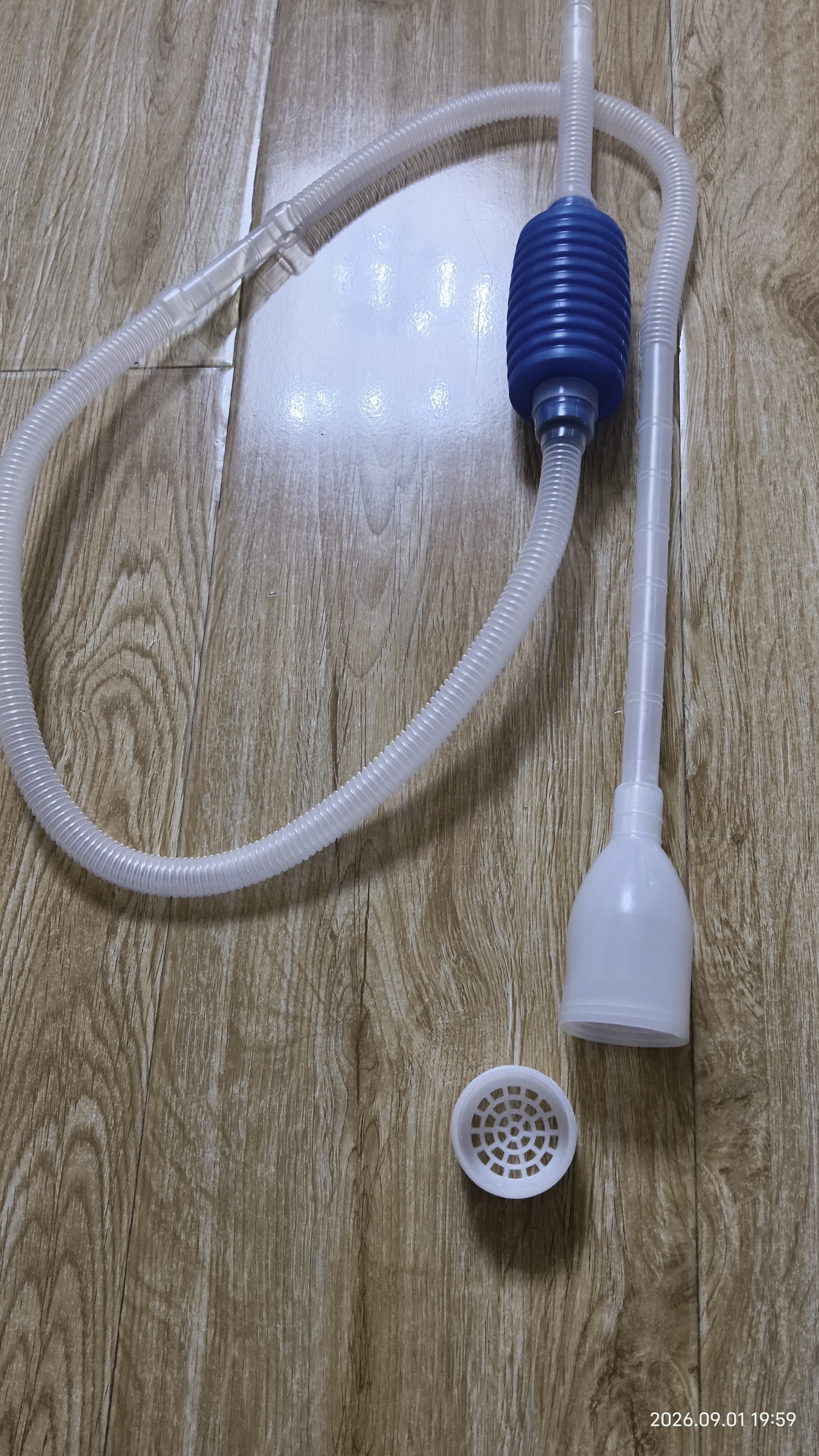 FISH BABY鱼缸洗沙换水器多功能抽水器水族箱洗砂清洁吸便器吸水抽水管 小号基础版1.5米（无阀门）【30-60cm 实拍图