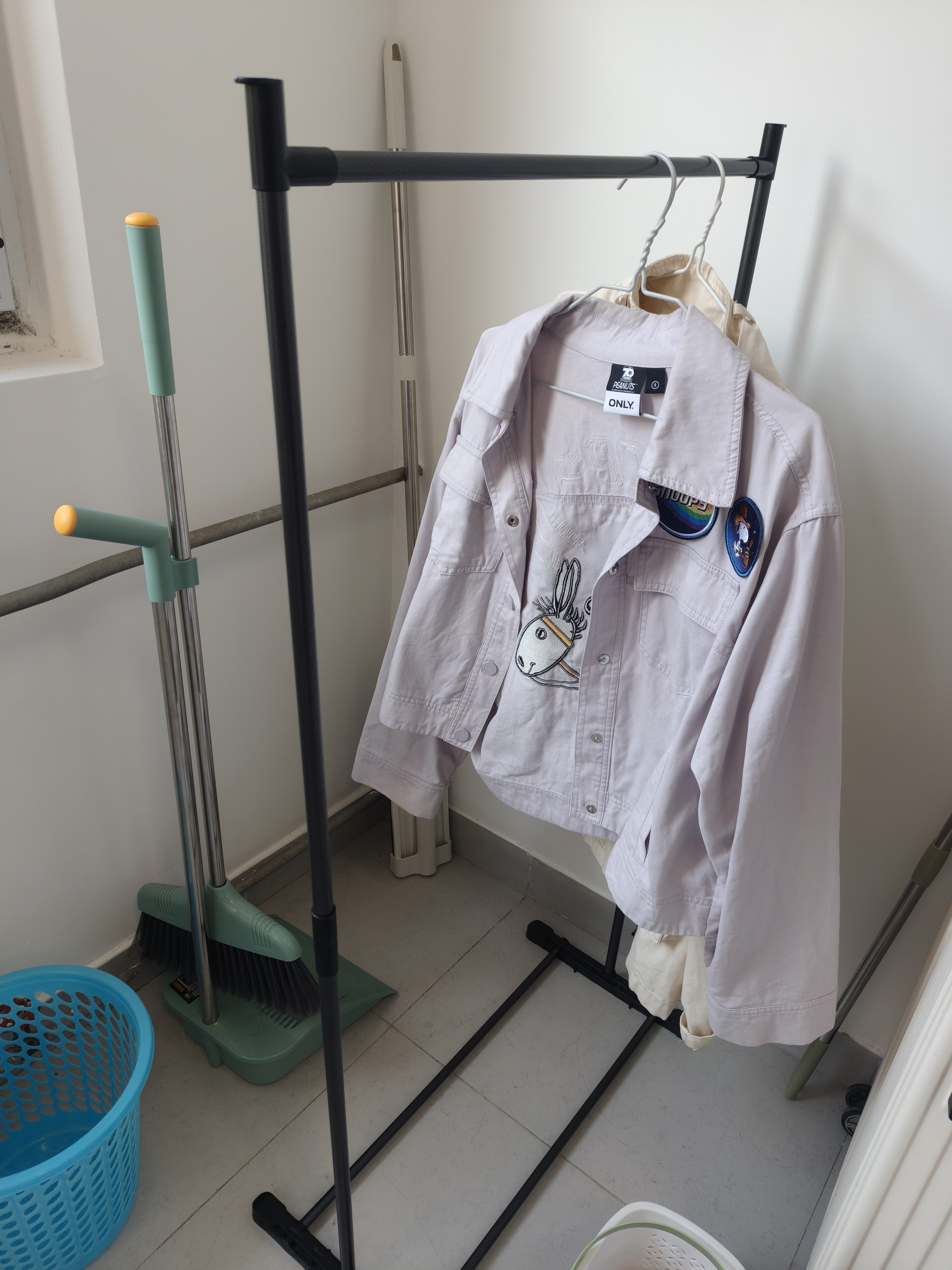租房神器 简易晾衣架落地室内家用卧室双杆衣帽架挂衣架阳台衣服 60cm儿童款 实拍图