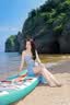蓝科充气桨板冲浪板浆板电动推进器水上钓鱼板SUP划水板浆板船漂浮板 【全新二代升级】航海青（热销2000+） 实拍图