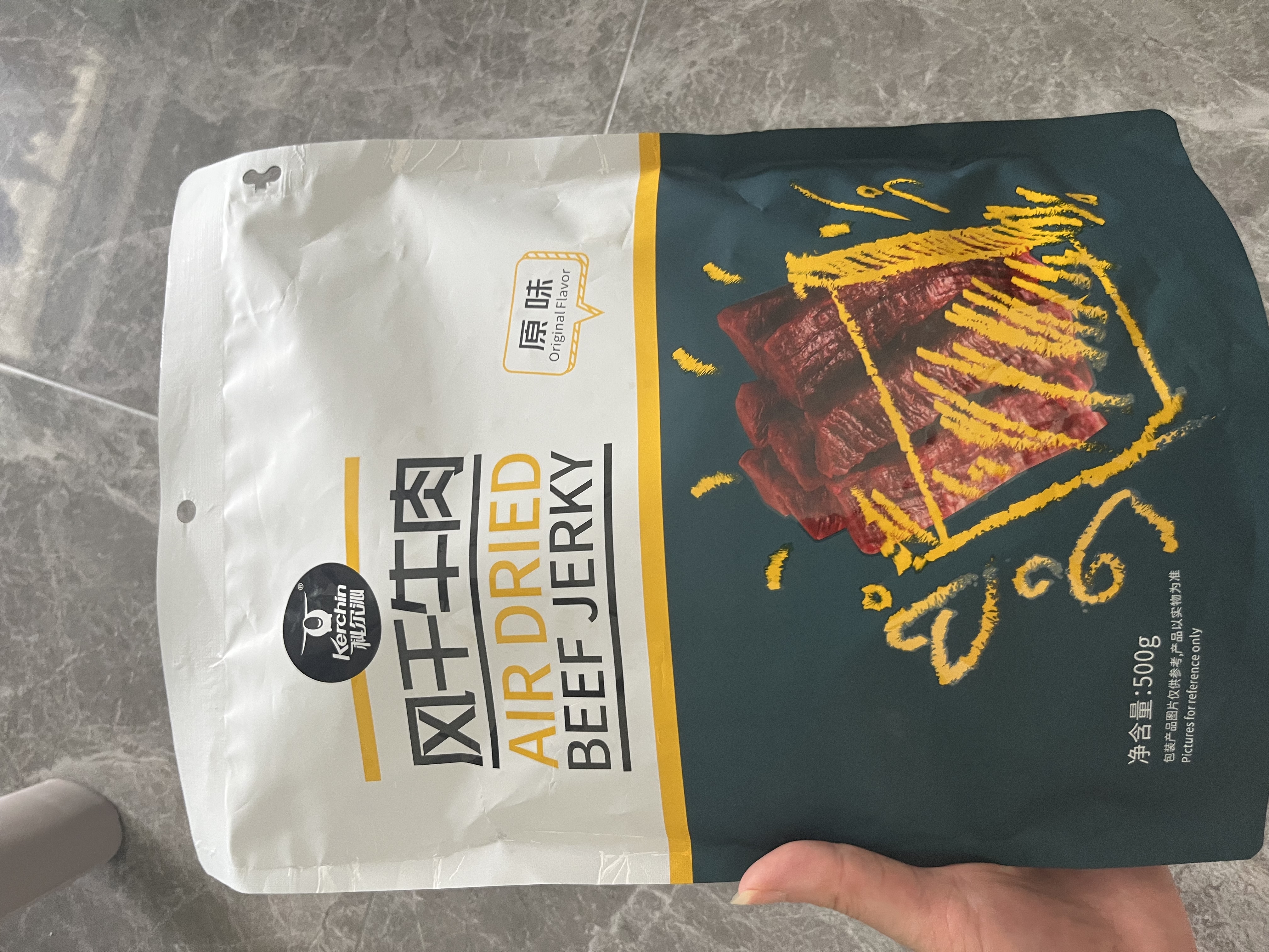 科尔沁手撕风干牛肉干原味500g量贩装 内蒙特产肉干肉脯休闲解馋零食 实拍图