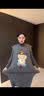 朗茵孕妇装秋冬季连衣裙2026新款孕期洋气小熊毛衣漂亮裙子春秋套装 灰色套装 XL建议130-145斤 实拍图