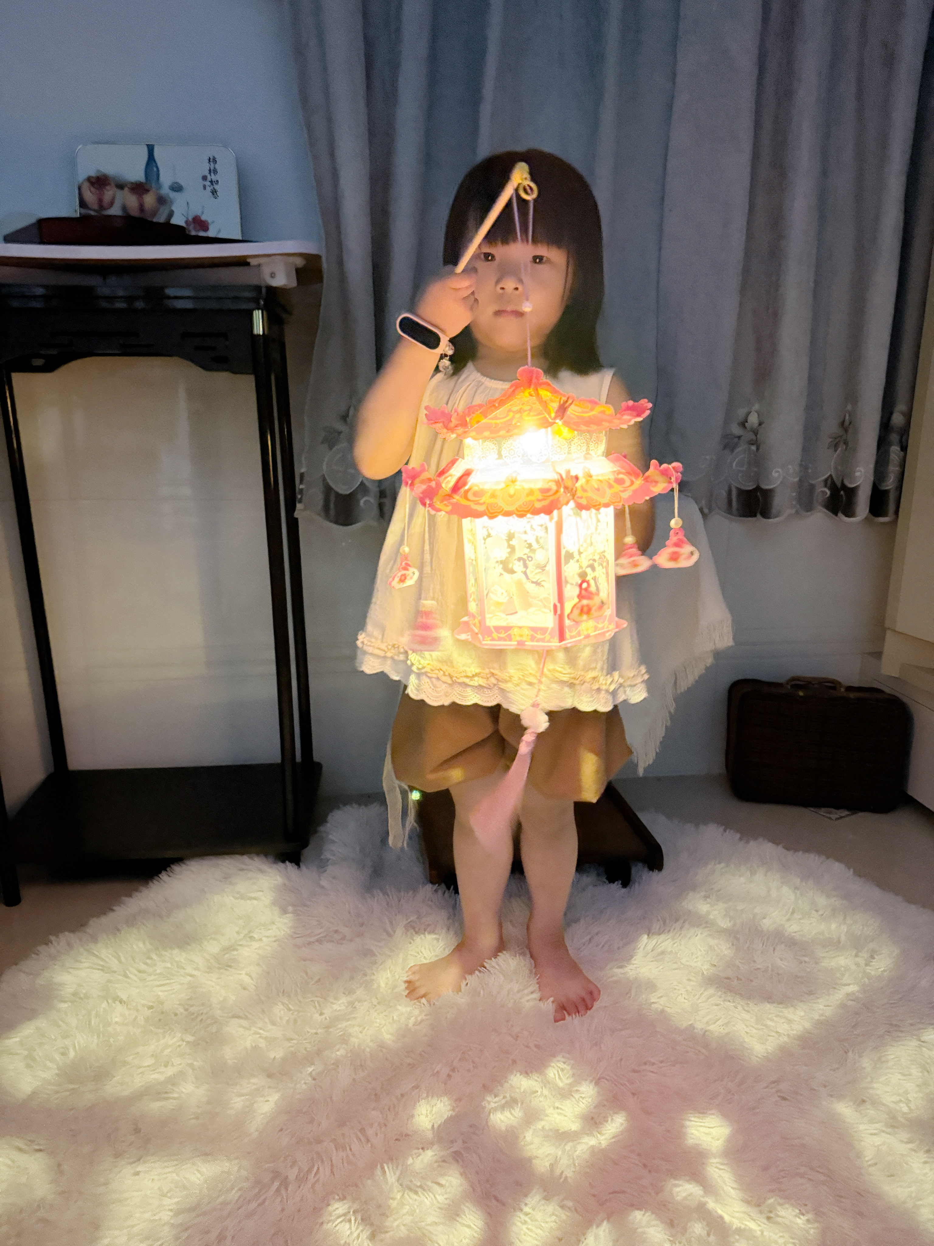 演绎中秋灯笼儿童diy手工制作材料幼儿园中秋节手提兔子花灯宫灯装饰 实拍图
