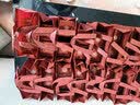 盛夏时光 加厚无纺布礼品袋红色喜庆环保手提袋福字烟酒送礼包装袋购物袋 枣红色无纺布礼品袋(10个装小号) 实拍图