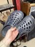 迪卡侬（DECATHLON）游泳男士凉鞋沙滩拖鞋洞洞鞋外穿NABD2027999深蓝色网格款41码 实拍图
