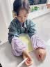 库洛米宝宝袖套小月龄秋冬儿童羽绒服防水护袖防污耐脏婴幼儿套袖 紫色库米【长约17.5cm】 实拍图