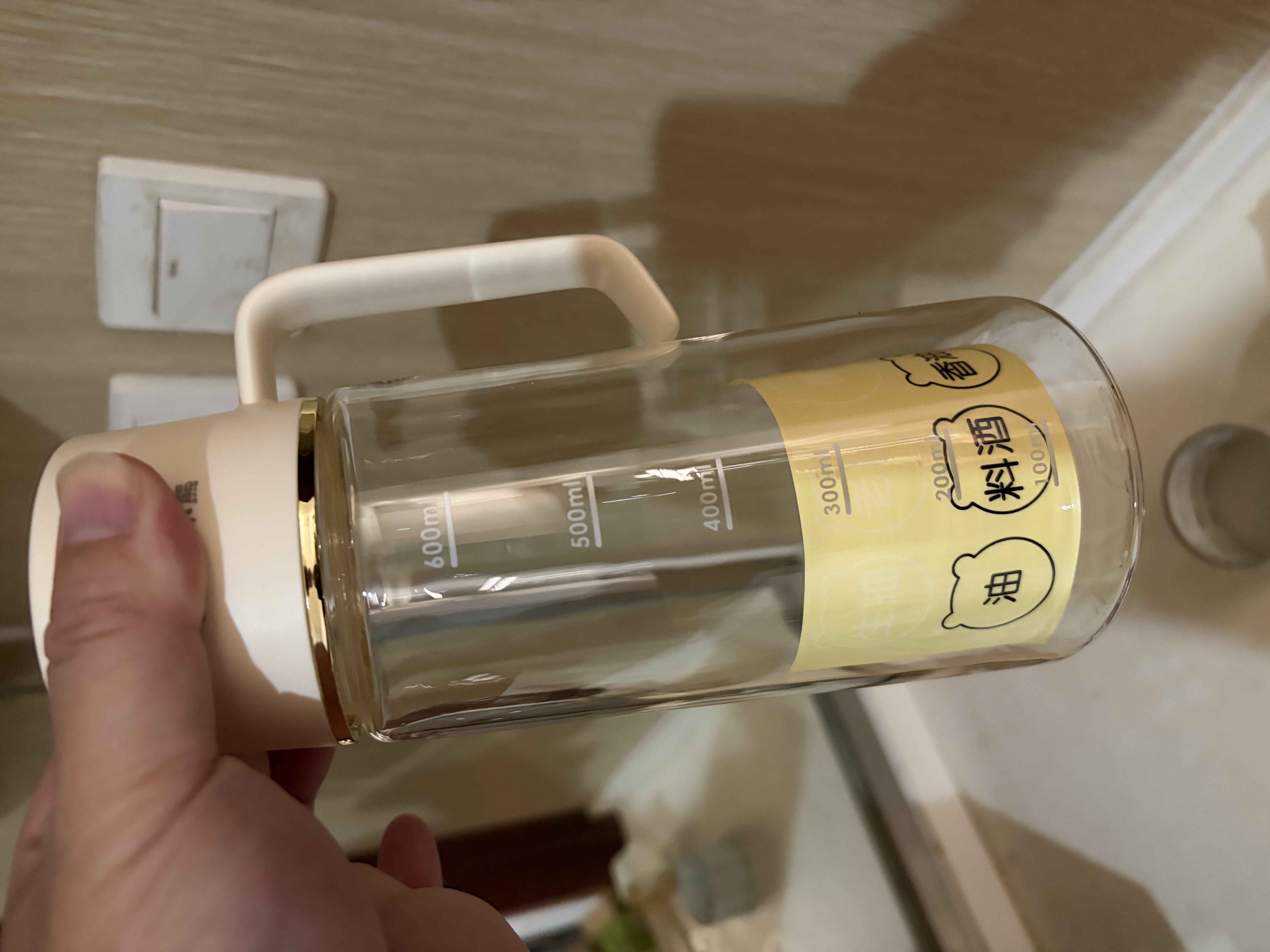 小熊（Bear）油壶 调料瓶抗菌玻璃油瓶酱油瓶600ml 自动开合不挂油CX-W0058 实拍图