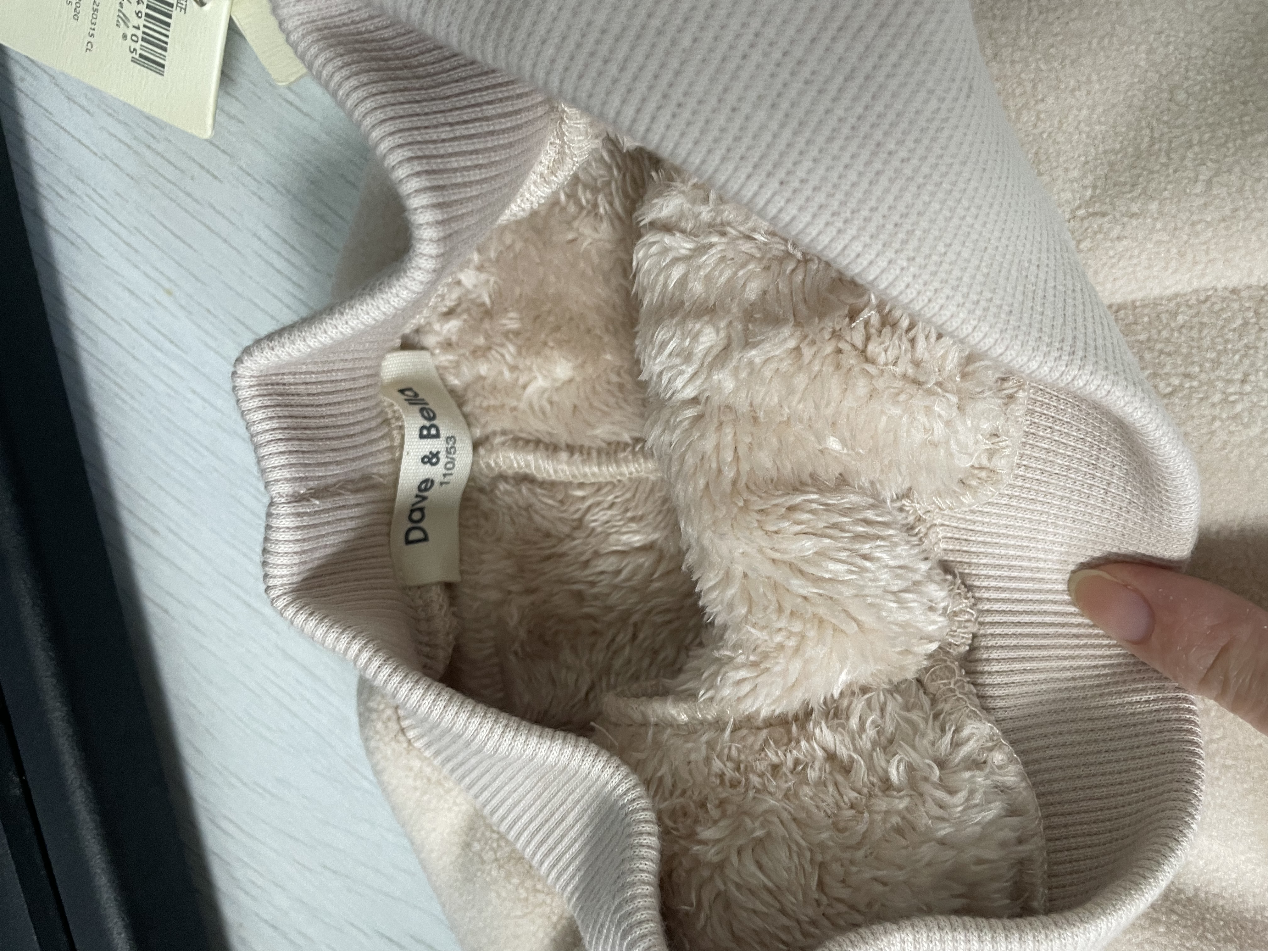 戴维贝拉（DAVE＆BELLA）女童加绒裤子宝宝束脚裤保暖儿童裤子休闲小童长裤秋冬新款童裤 奶咖色【现货】 100 cm（建议身高90-100cm） 实拍图