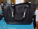 澳懿男包手提包真皮男士公文包大容量旅行包商务电脑包牛皮新款休闲 【小号】时尚白色把手-装14英寸 头层牛皮材质 实拍图