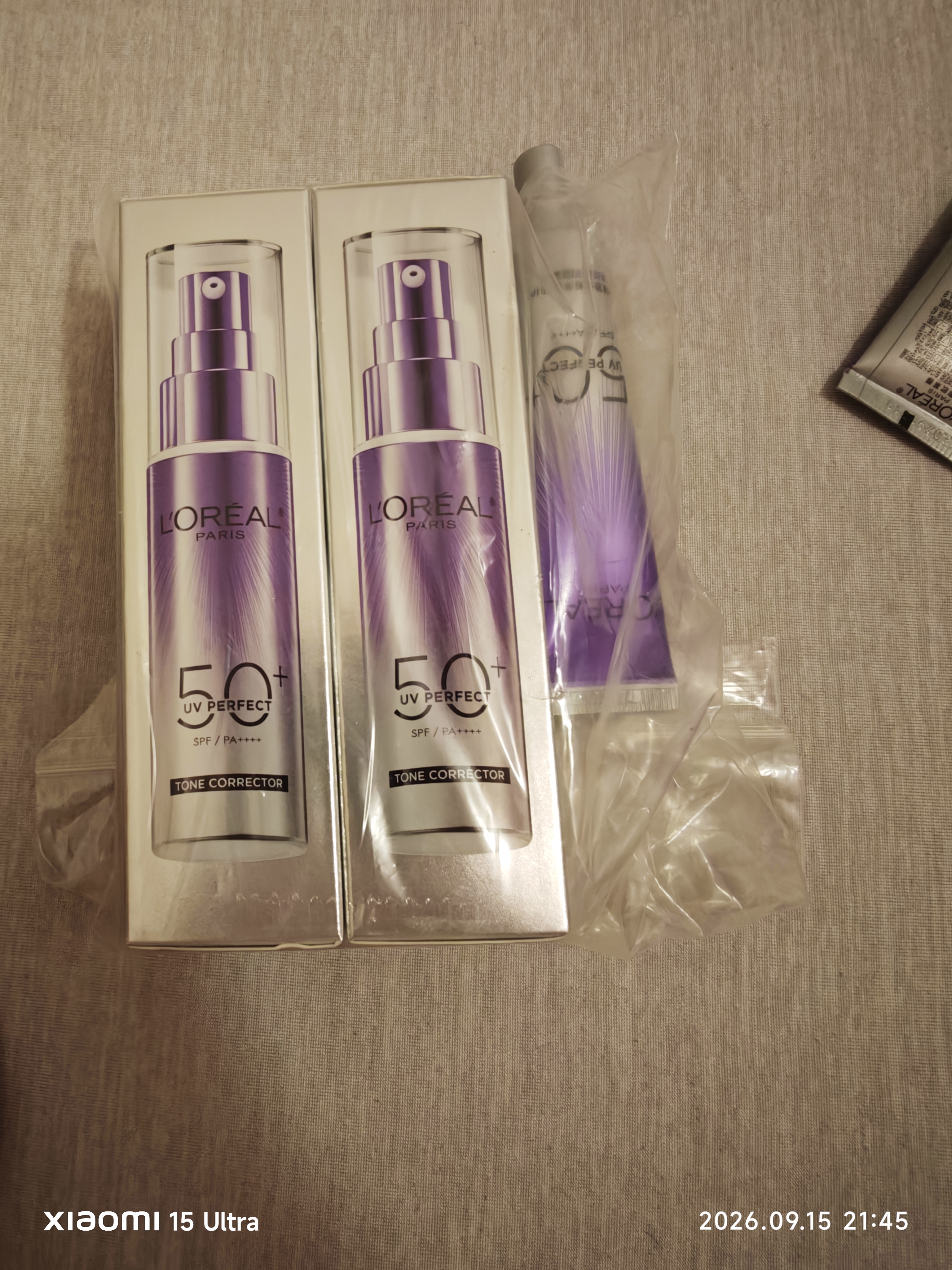 欧莱雅小紫管美白防晒霜30ml*2美颜柔紫户外学生军训中秋节礼物 实拍图