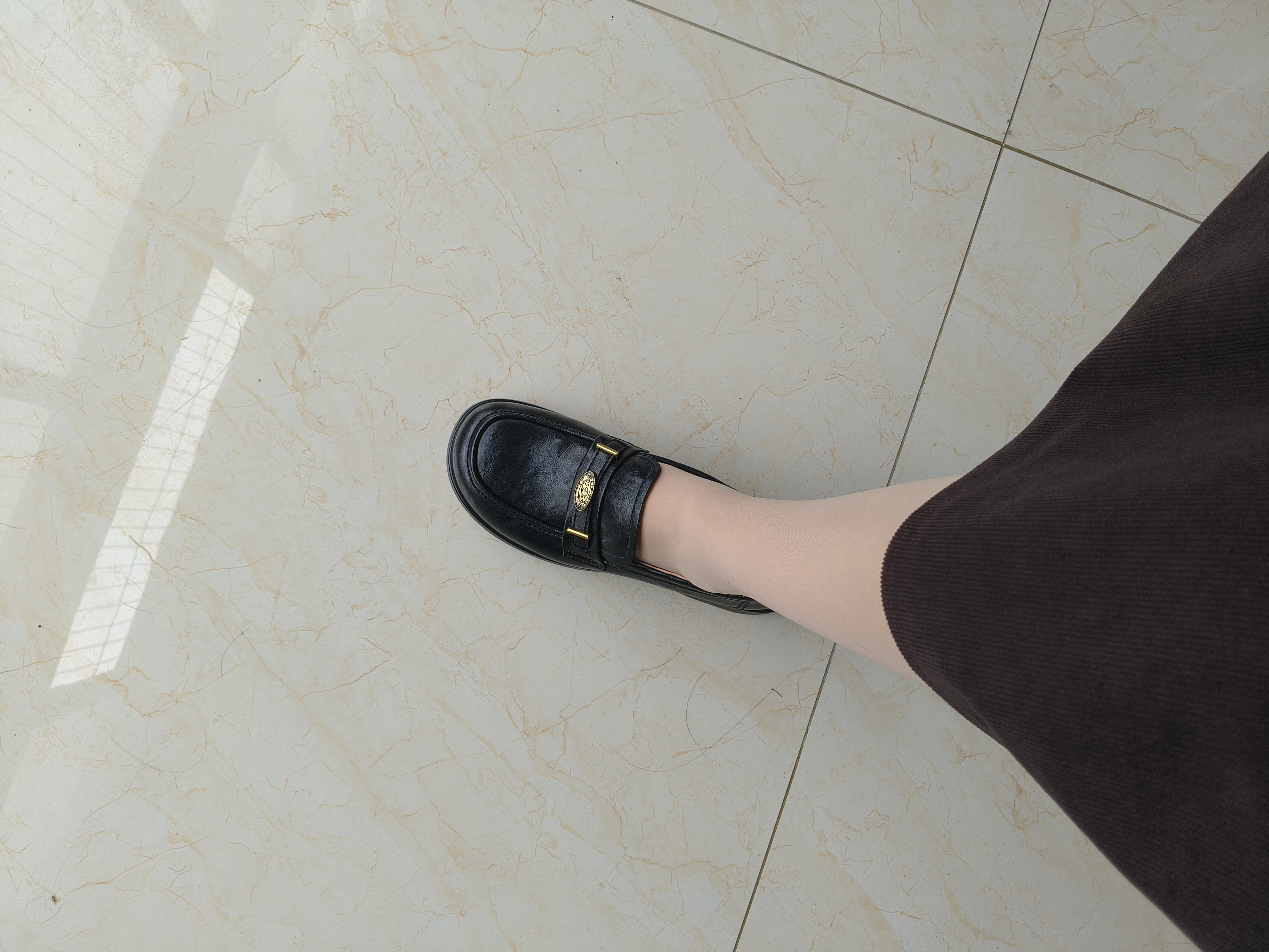 他她（TATA）六便士黑色乐福鞋女厚底小皮鞋JK鞋单鞋 黑色 38 实拍图