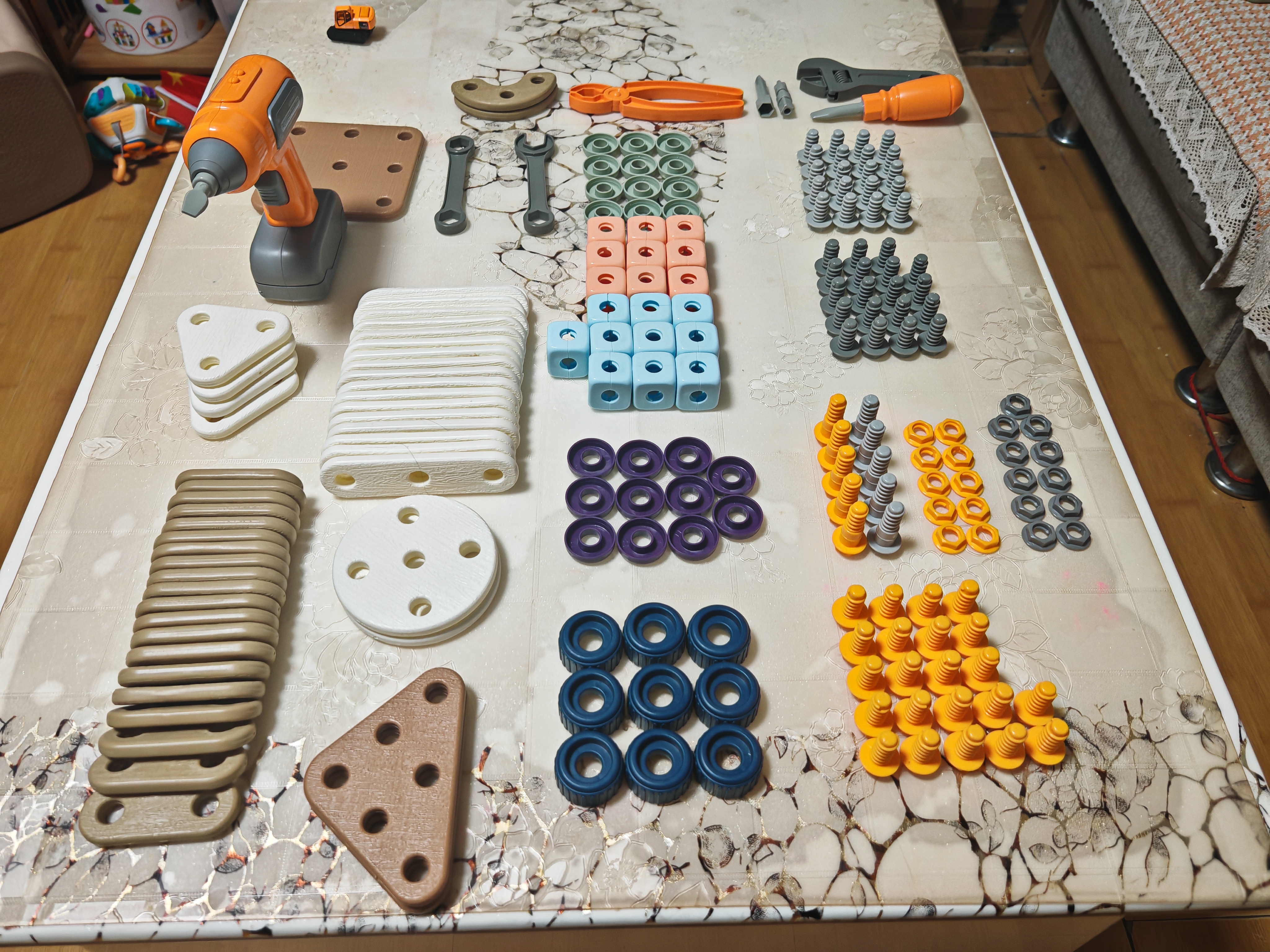 纽奇儿童益智玩具DIY拼装积木工具箱装修理工具套装拼装生日礼物 实拍图