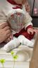 优奇婴儿衣服男女宝宝春秋套装婴幼儿国风唐装百天周岁礼服分体两件套 实拍图
