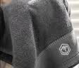 京东京造加厚100%纯棉A类毛巾180g臻柔 五星级酒店全棉加大洗脸巾 2条雅灰 实拍图