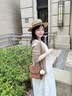 15MINS包包女2026新款斜跨小包单肩包高级感休闲仿麂皮女包生日礼物送 实拍图