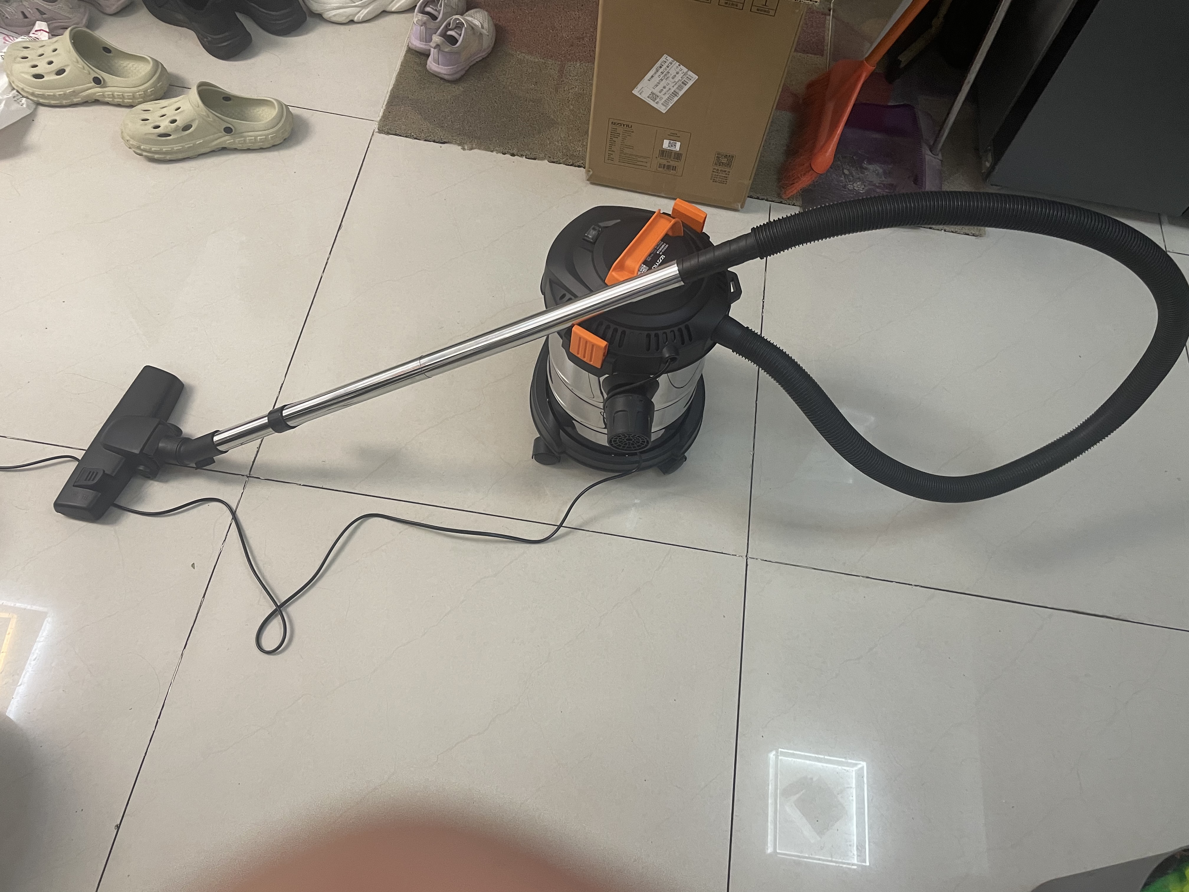 亿力桶式手持吸尘器家用超强大吸力工业级车载商用大功率有线干湿两用宠物吸猫毛神器地毯开荒保洁6263 实拍图