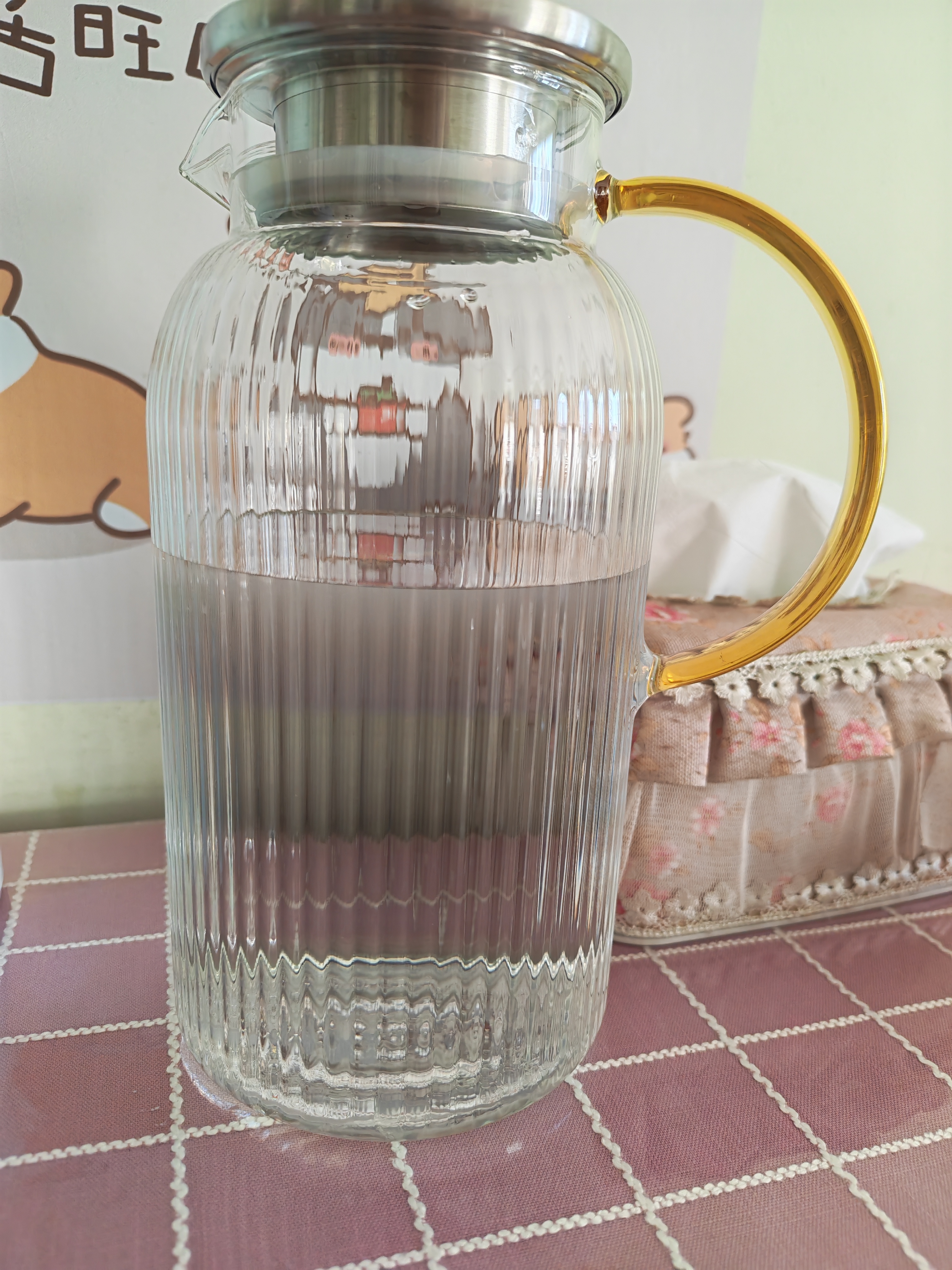 雅集大容量家用锤纹茶壶加厚耐热玻璃冷水壶烧水壶凉白开水壶扎壶水瓶 实拍图