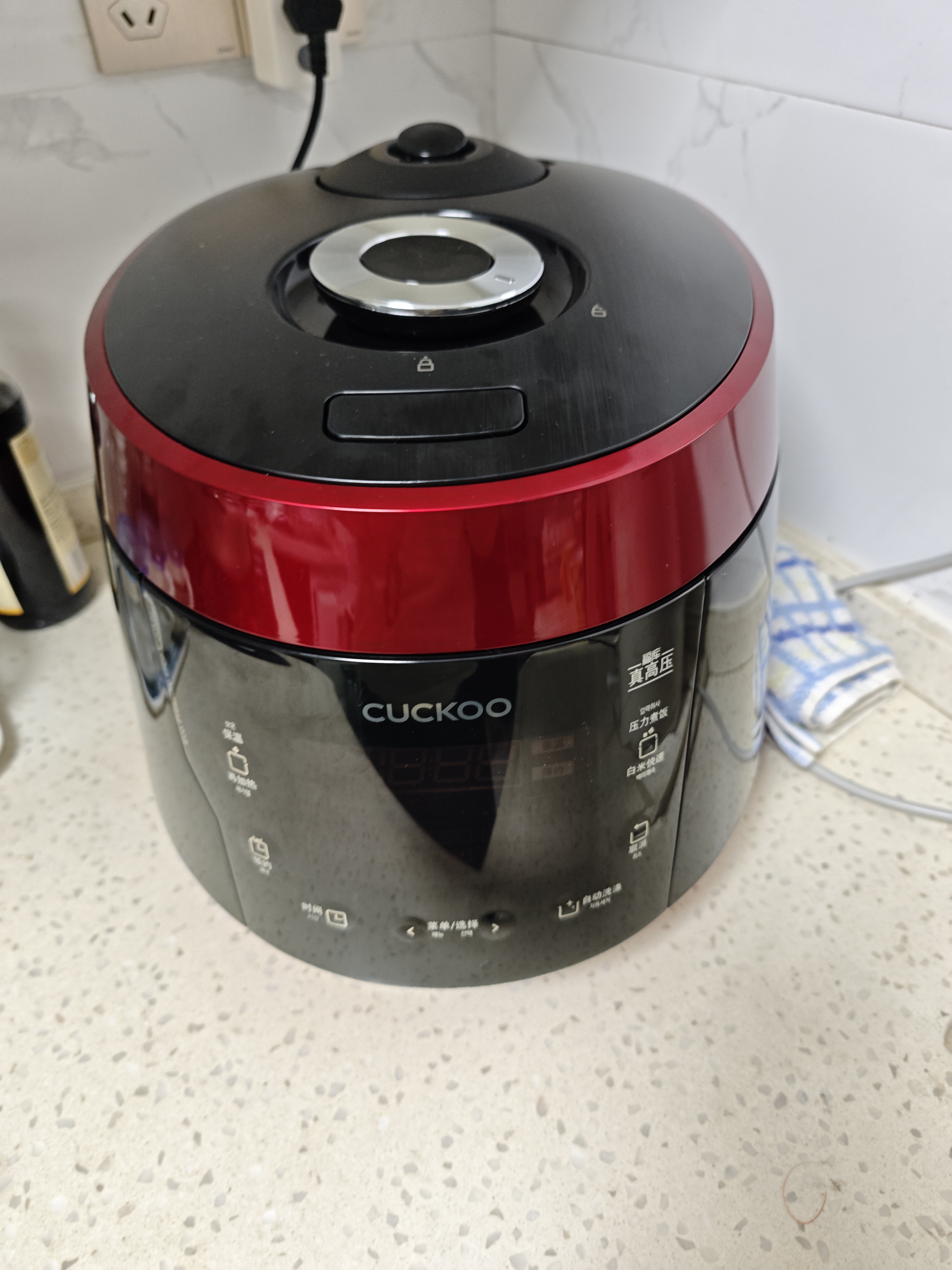 福库（CUCKOO）高压可分离内盖麦饭石型内胆多功能饭锅预约智能语音电饭煲5L  4-5人 P1089FR 实拍图