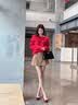 ZHR高跟鞋女绒面秀禾婚鞋女气质新娘鞋子女细跟单鞋女 BQ125 红色37 实拍图