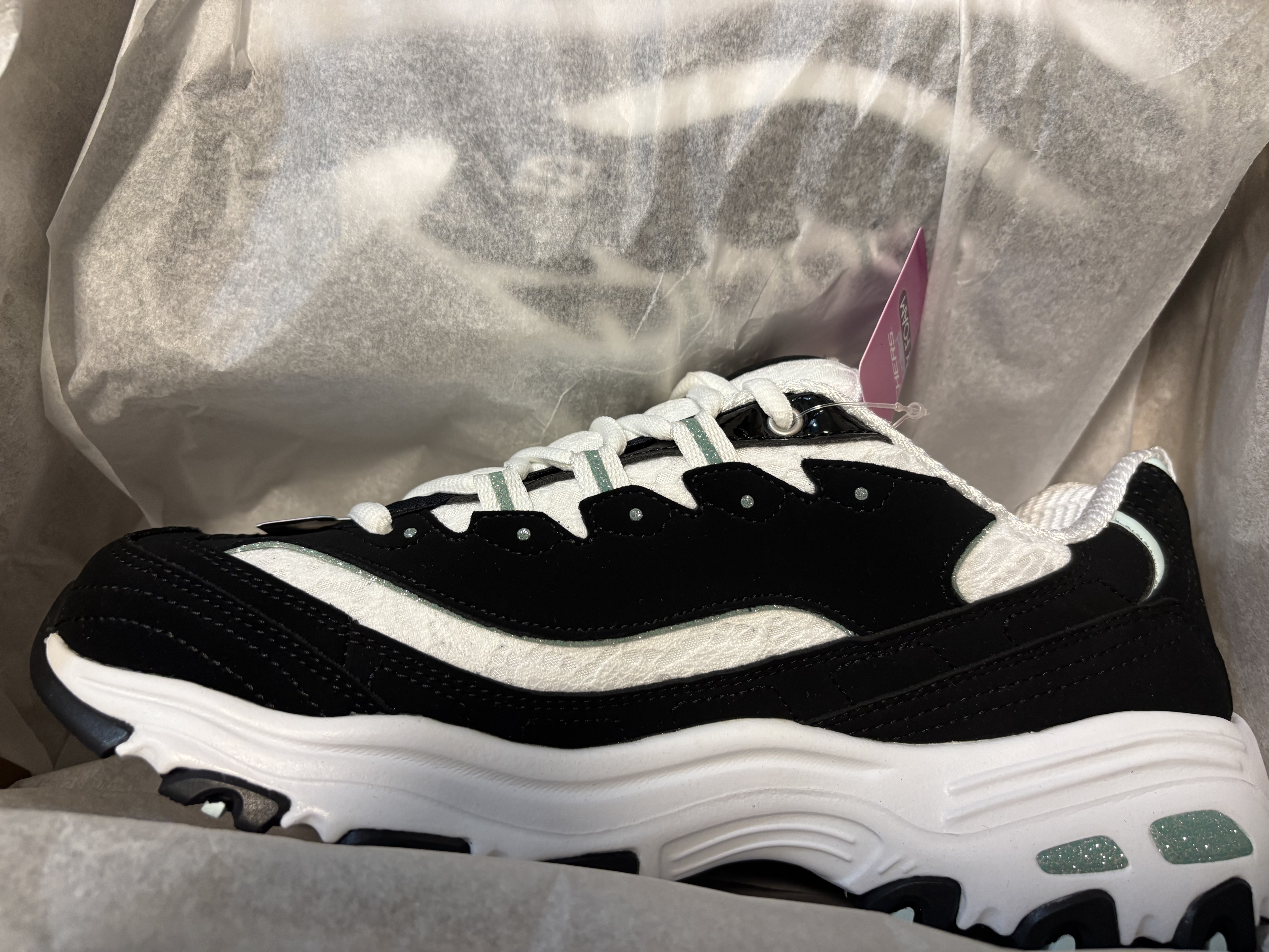 斯凯奇（Skechers）老爹鞋女鞋秋季厚底增高熊猫鞋舒适百搭休闲运动鞋 实拍图