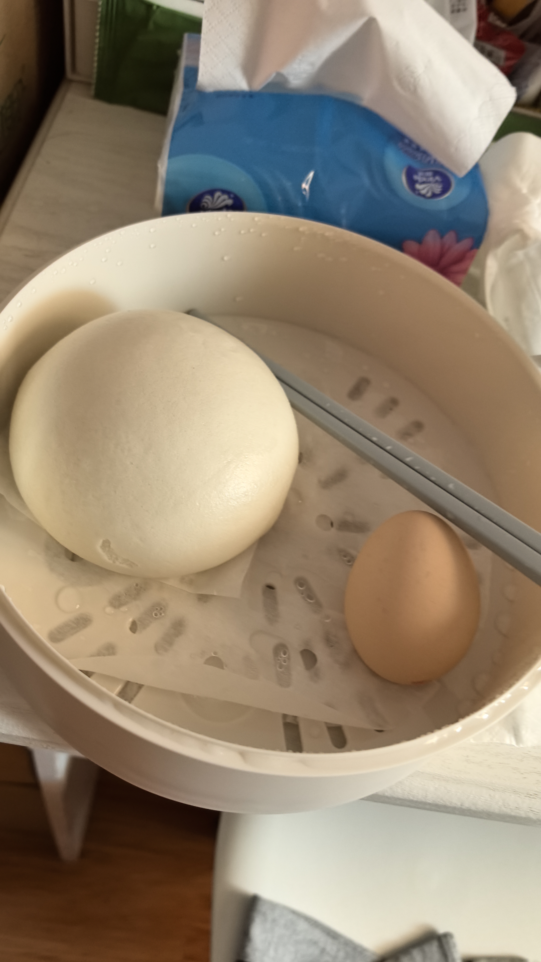 美的（Midea）电煮锅 小电锅 电蒸锅 宿舍小锅多功能锅辅食锅 1.6L学生寝室一体泡面小火锅电煮锅XZE2017 配蒸笼 实拍图