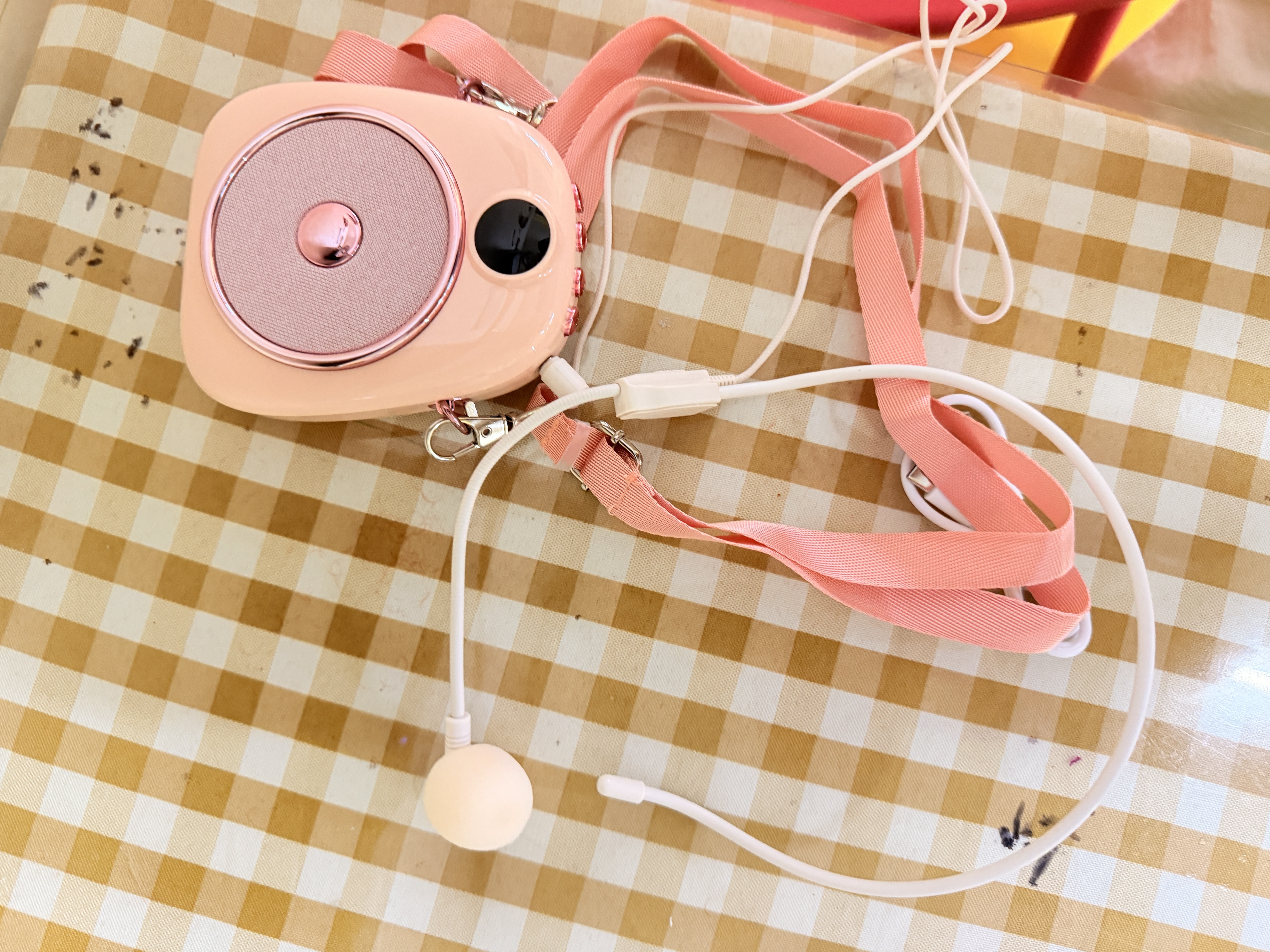 索爱（soaiy）S655小蜜蜂扩音器教师专用10W大功率蓝牙音箱音响TF卡喇叭麦克风户外便携教学导游导购教学礼物 粉 实拍图
