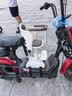 百幻电动车儿童座椅前置电瓶摩托车坐椅电车通用安全宝宝婴儿小孩坐凳 全包款【米白色】可升降减震 实拍图