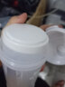 摇摇杯蛋白粉健身运动水杯塑料杯子大容量凉水杯带刻度搅拌球 三层450mL 白色 实拍图