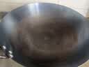 洽硕传统老式章炒菜铁锅圆底无涂层物理不粘锅炒锅家用大勺燃气灶锅具 36cm单锅+铲+盖（已开锅） 36cm 实拍图