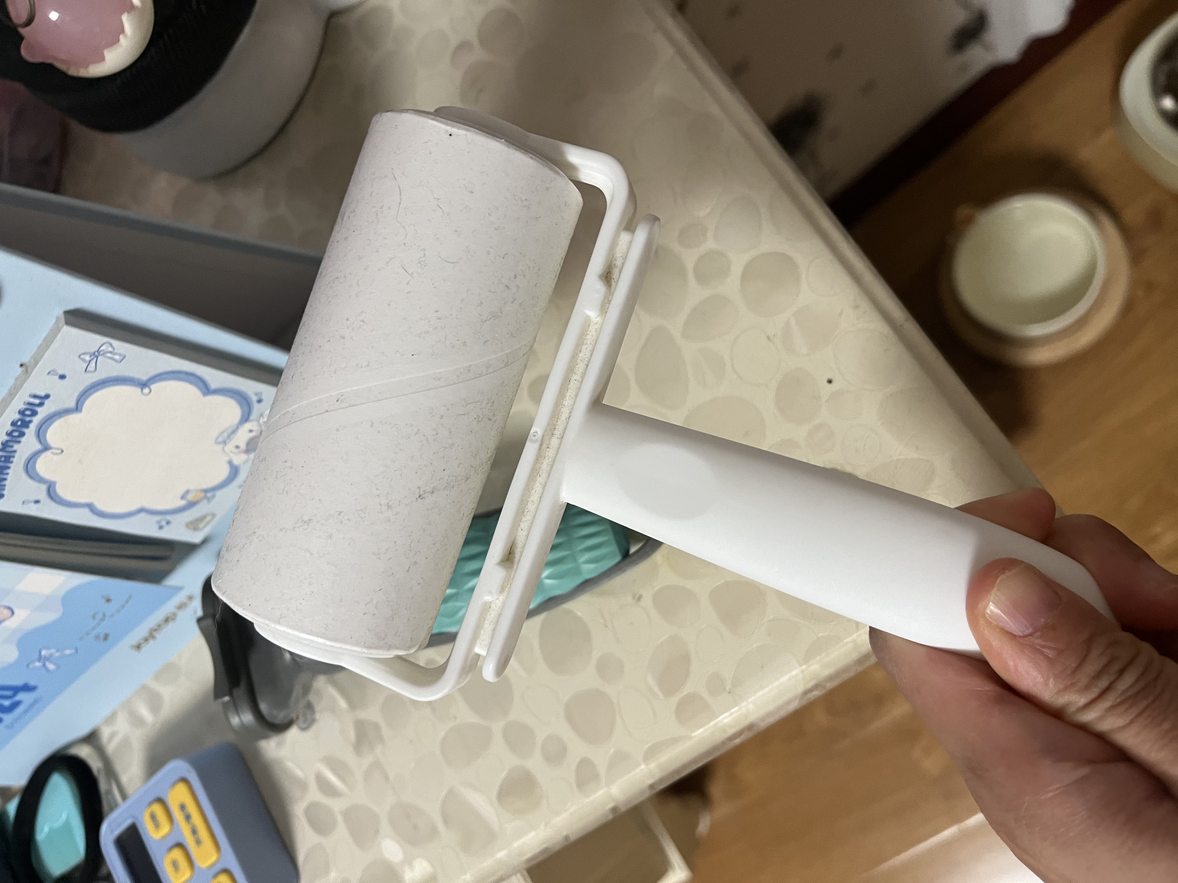 LYNN粘毛器滚筒10cm10卷600撕沾毛地毯床单沙发猫狗去毛神器除尘 实拍图