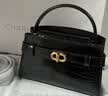 CHARLES&KEITH鳄鱼纹凯莉包手提斜挎婚包包女包生日礼物送女友CK2-50270880-1 Black黑色 S 实拍图