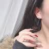 BJYLS999纯银针雪花耳钉女养耳洞流苏耳线足银针耳环2026轻奢高级耳饰 【999足银耳链】雪花耳线一对 实拍图