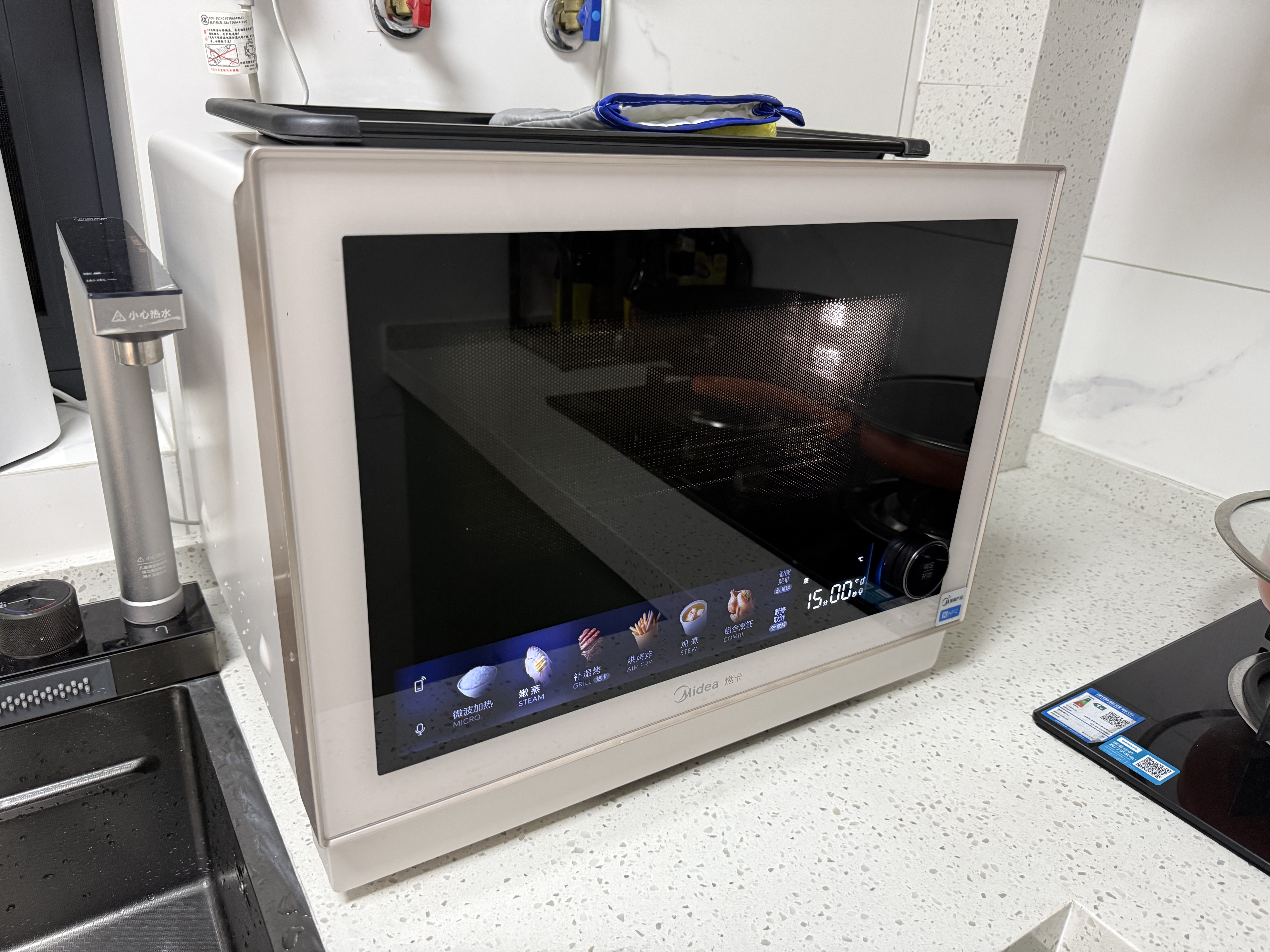 美的（Midea）【AI智能台嵌两用】寻味Pro3.0台式微蒸烤炸炖一体机微波炉电烤箱蒸烤箱家用32L2026新款G32 Pro 实拍图