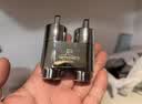 潜水艇（Submarine）F403一进二出三通角阀黄铜镀铬双把双控单独出水自带止水装置银色 实拍图