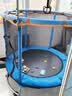 曼迪卡威蹦蹦床室内家用儿童1-3-10岁宝宝砰砰跳跳床小孩蹭蹭床玩具礼物 1.4米 扶手单杠款蓝承重700斤 加厚护网/吸盘静音防滑腿 实拍图